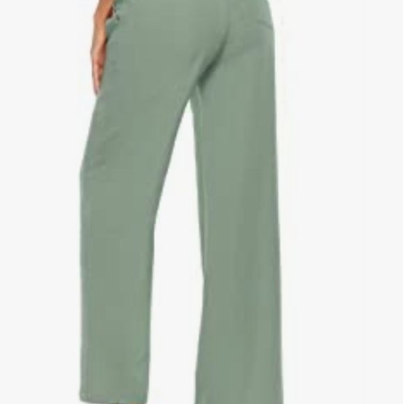 Women's Cotton Linen Pants Loose Elastic Waist Beach Trousers Size Large Mint - Picture 2 of 4
